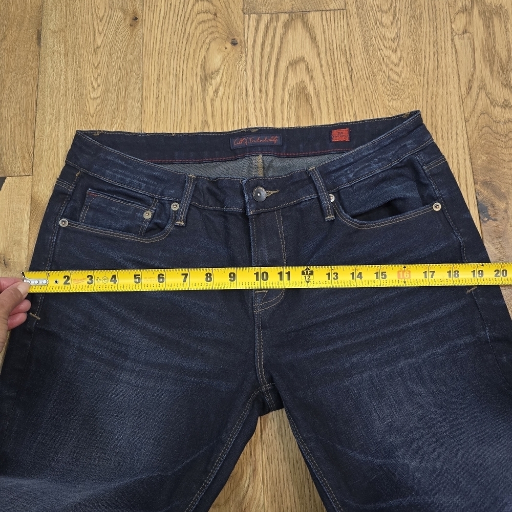 Cult Of Individuality Womens Dark Wash Zen Curvy Slim Mid Rise Skinny Jeans 31 - Picture 4 of 12